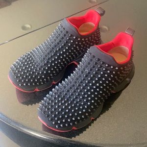 CHRISTIAN LOUBOUTIN 38.5 SPIKE SOCK SNEAKERS